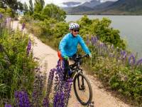 Cycling lakeside on the Alps to Ocean trail |  <i>Lachlan Gardiner</i>