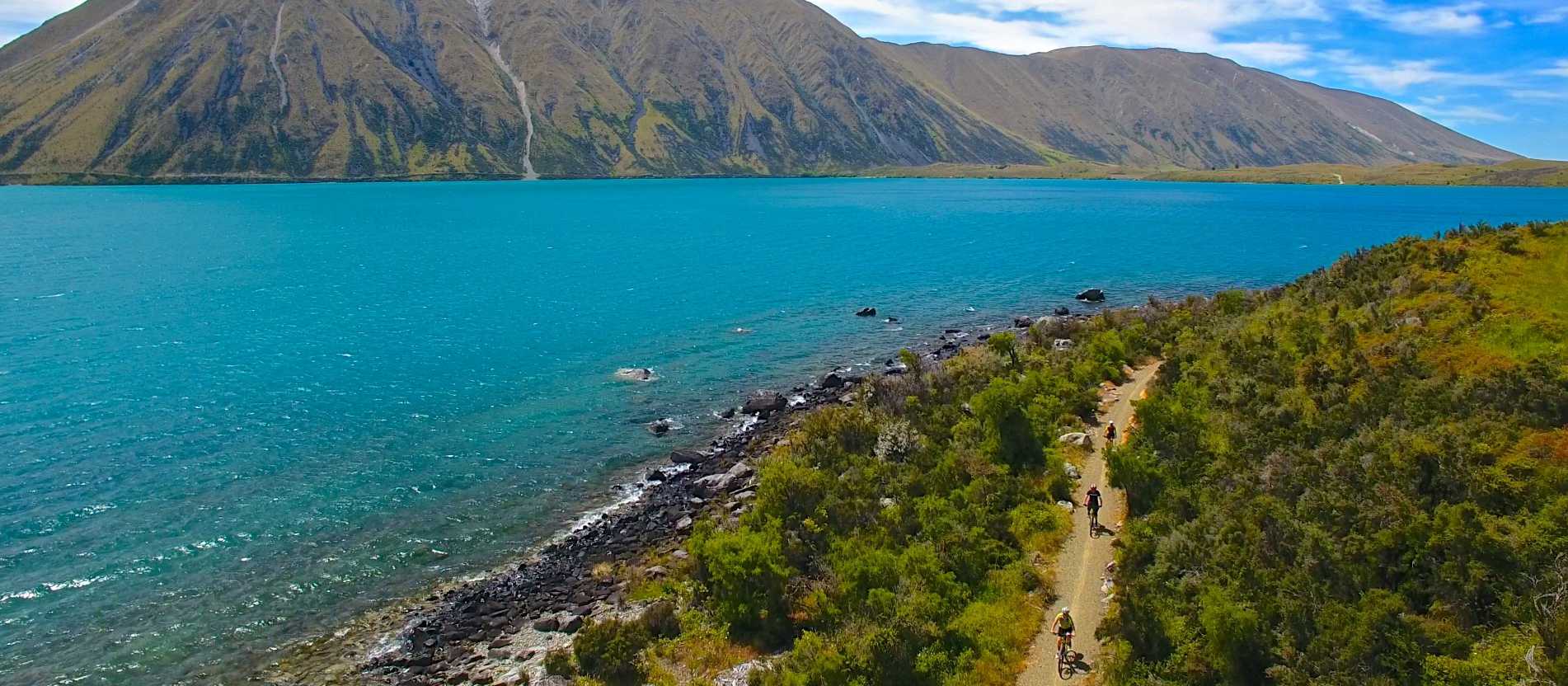 Cycling near Lake Ohau Lodge on the Alps 2 Ocean Cycle Trail | Daniel Thour