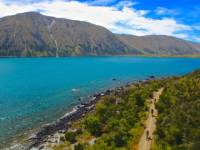 Cycling near Lake Ohau Lodge on the Alps 2 Ocean Cycle Trail |  <i>Daniel Thour</i>