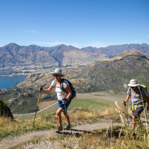 Hiking up to Rocky Mountain near to Lake Wanaka