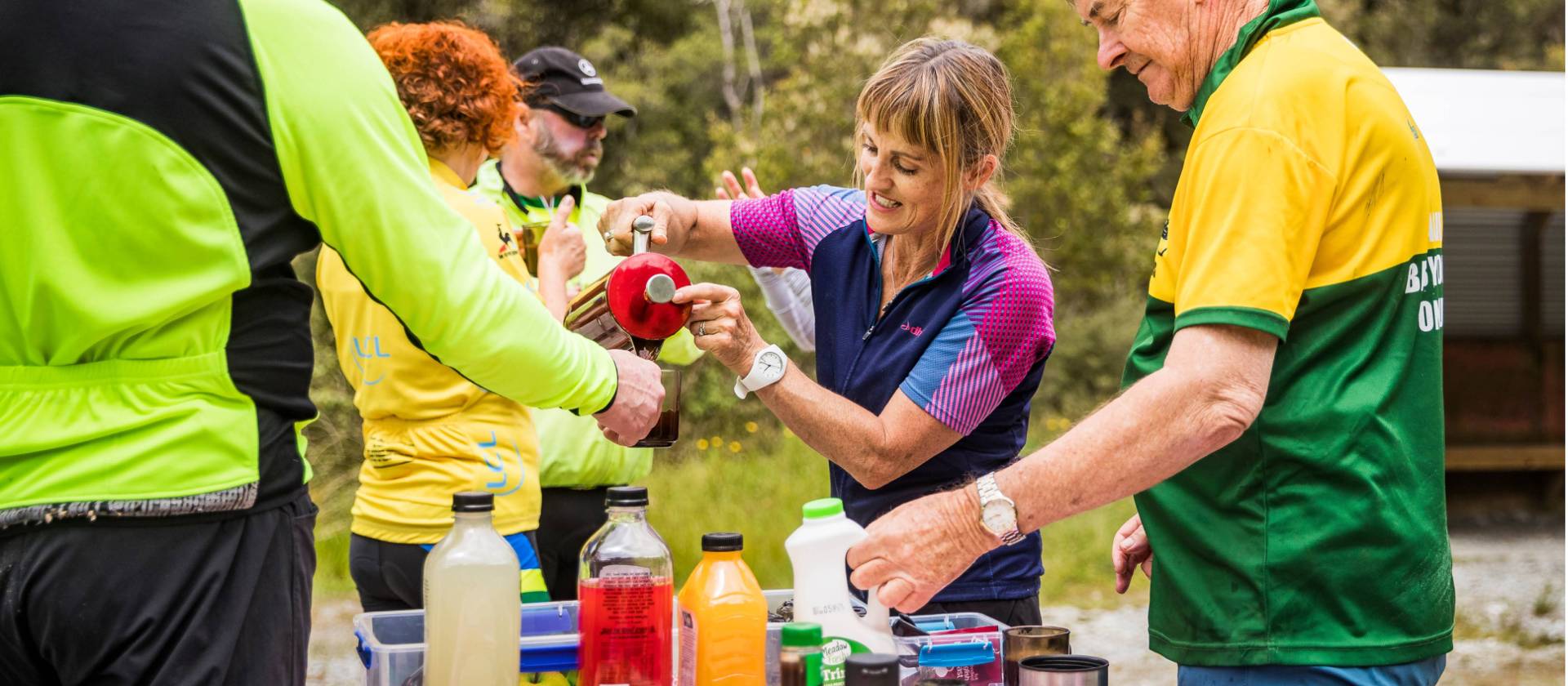 We take regular stops on the trail to refuel | Lachlan Gardiner