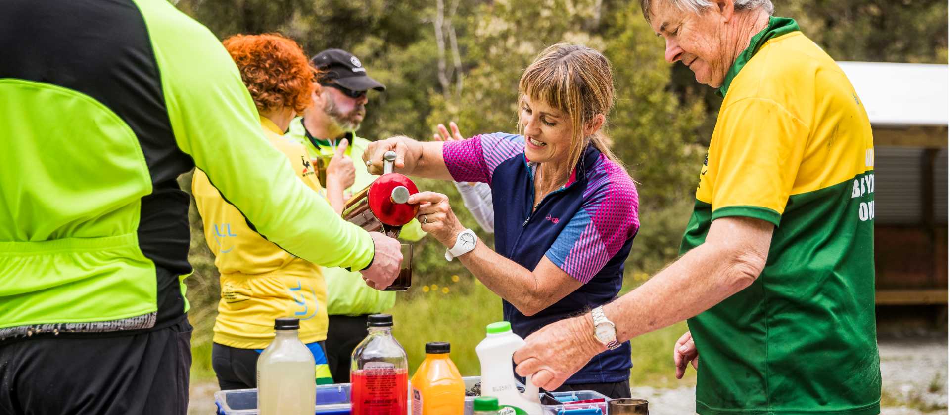 We take regular stops on the trail to refuel | Lachlan Gardiner
