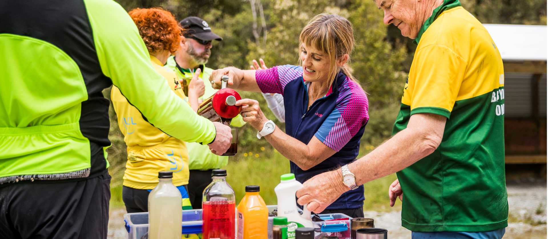 We take regular stops on the trail to refuel | Lachlan Gardiner
