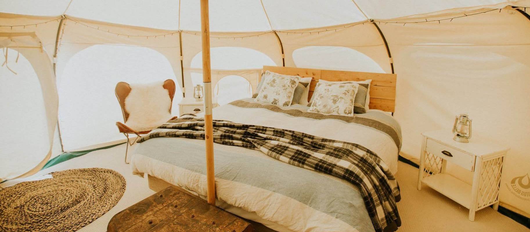 Stay in a luxurious Glamping tent in the Waitaki Valley | Valley Views Glamping
