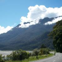 Beautiful day for cycling on the West Coast of New Zealand