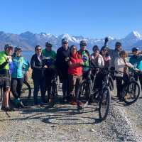 Happy cyclists on the Alps to Ocean trail