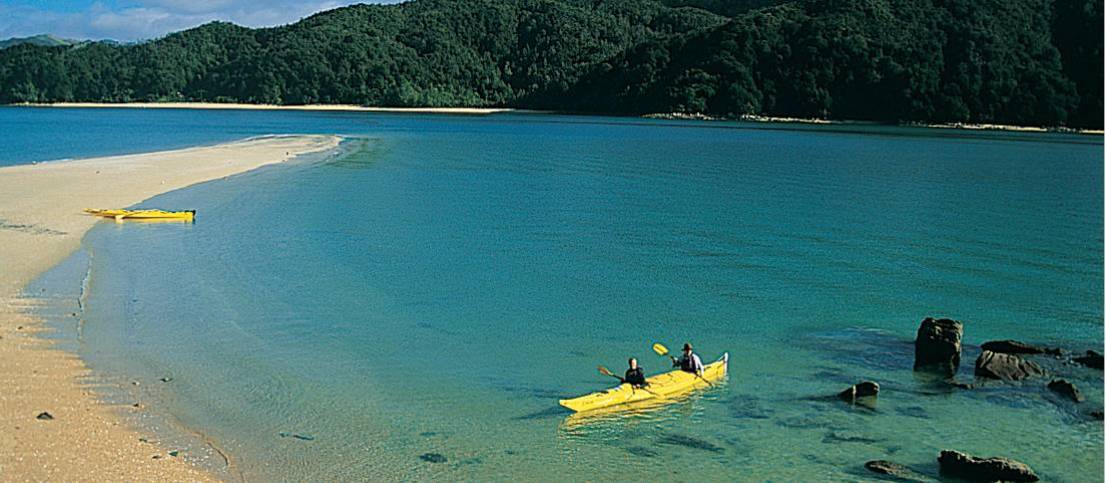 Kayak the crystal waters of the Abel Tasman National Park