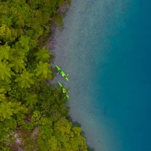 Kayaking along Marlborough Sound