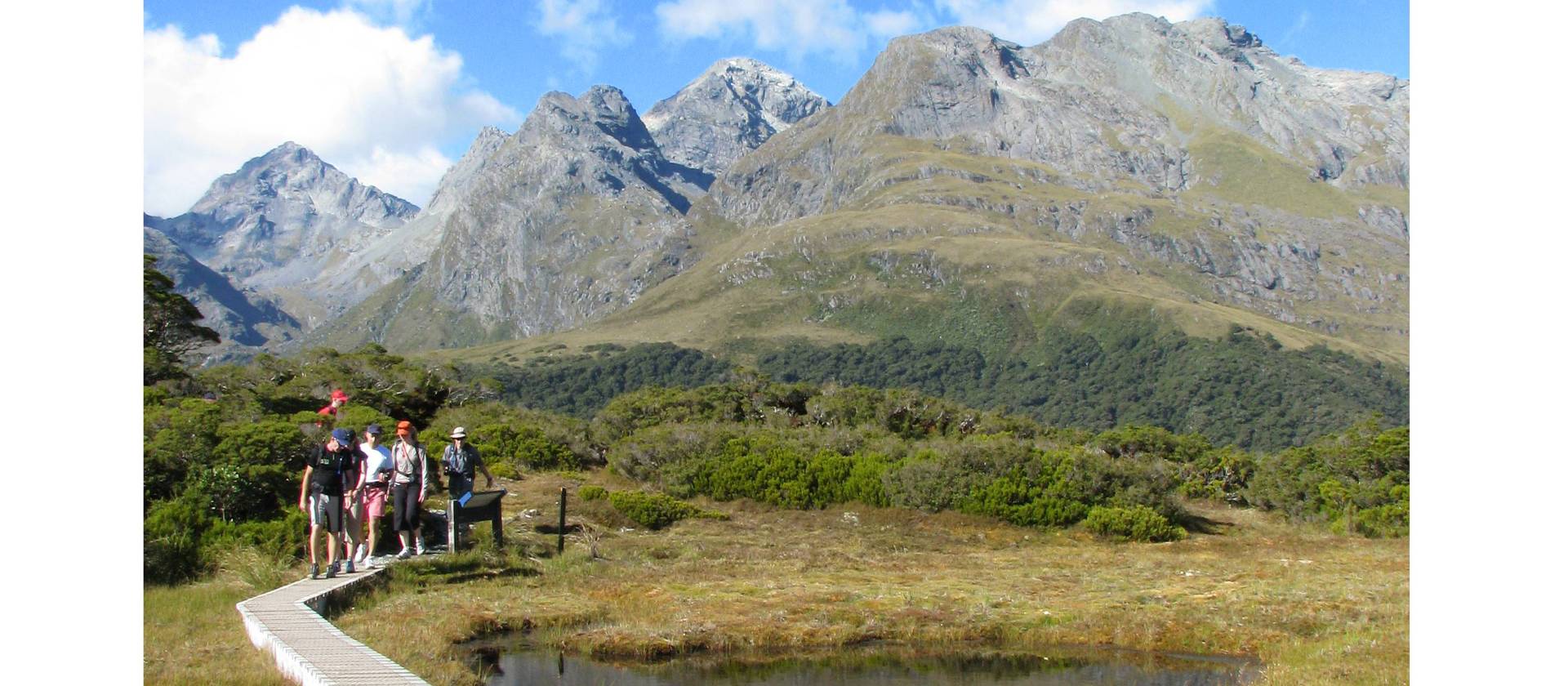 Stretching the legs and enjoying the blue sky