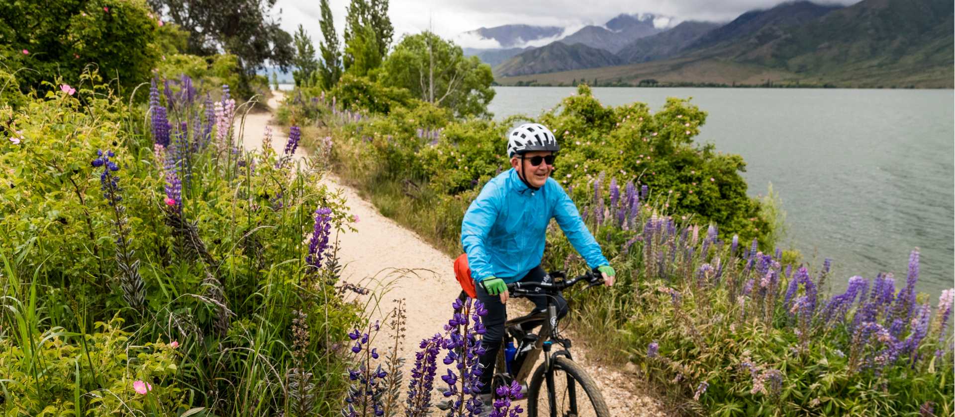 Cycling lakeside on the Alps to Ocean trail | Lachlan Gardiner