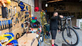 We have an in house bike mechanic to keep our fleet in top condition |  <i>Lachlan Gardiner</i>