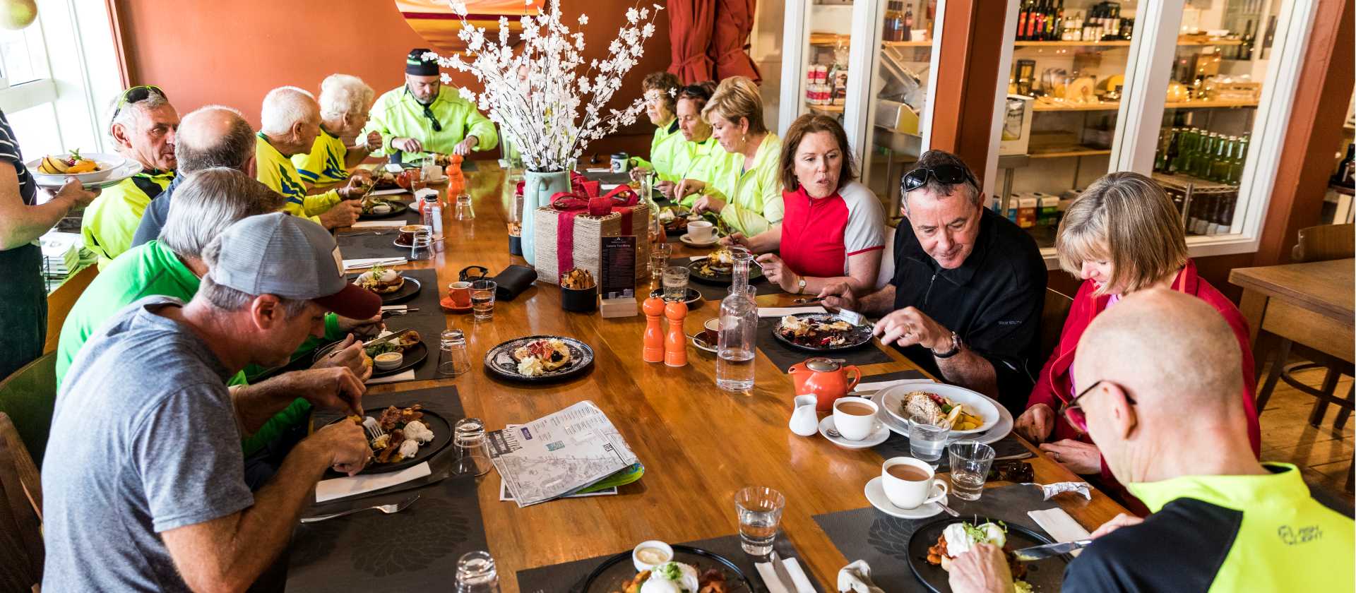 Fueling up before heading out on the trails for the day | Lachlan Gardiner