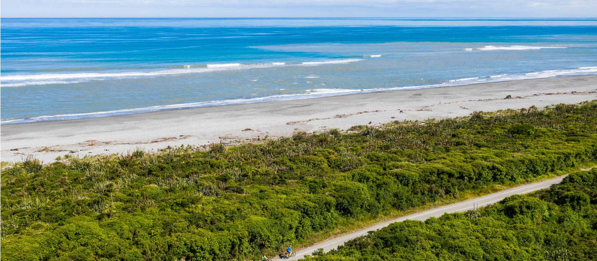 The cycle trail weaves it's way along the Tasman coastline | Lachlan Gardiner