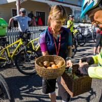 Stocking up on snacks for the ride ahead | Lachlan Gardiner