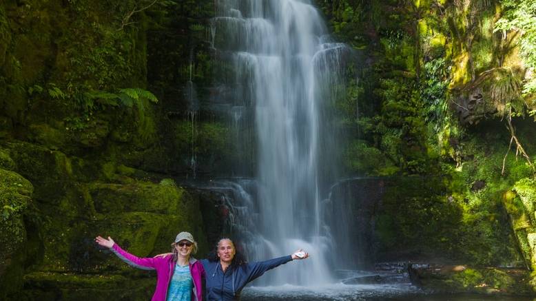 Taking a short walk to visit McLeans Falls in the Catlins |  <i>Douglas McKay</i>