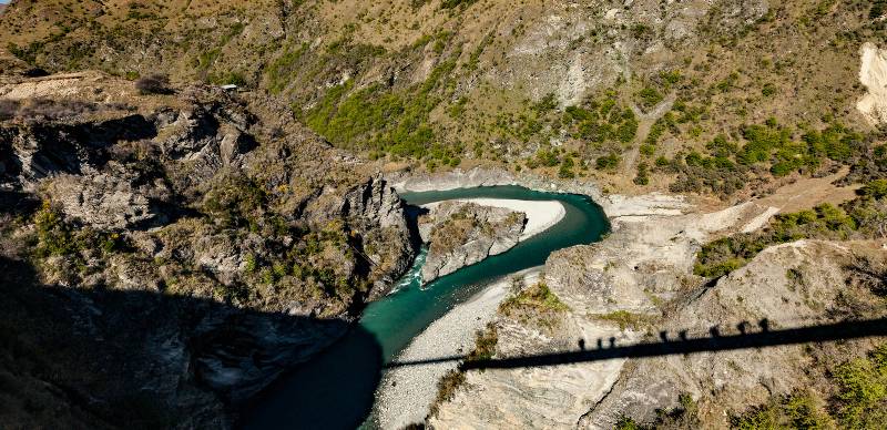 Views of the Shotover River from the cable bridge |  <i>Colin Monteath</i>