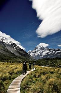Walking along the Mt Cook boardwalks&#160;-&#160;<i>Photo:&#160;Hiking New Zealand</i>
