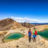 Popular hiking trip in Tongariro Alpine Crossing National Park