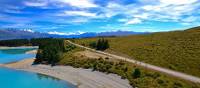 Enjoy spectacular views of Lake Pukaki & the Southern Alps on the Alps 2 Ocean Cycle Trail | Dan Thour