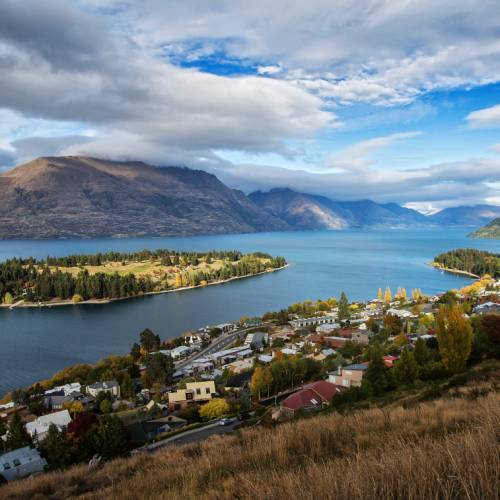 Panorama of Queenstown, the 'adventure capital' of New Zealand