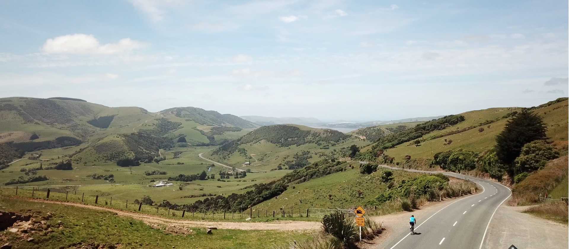 Looking out at an epic downhill after the biggest hill of the day | Reiner Schuster