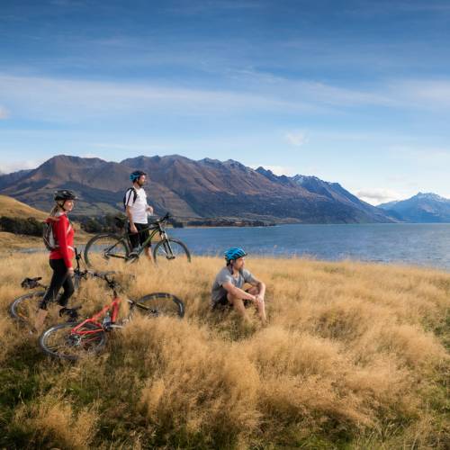 Enjoying the view from the cycle trail