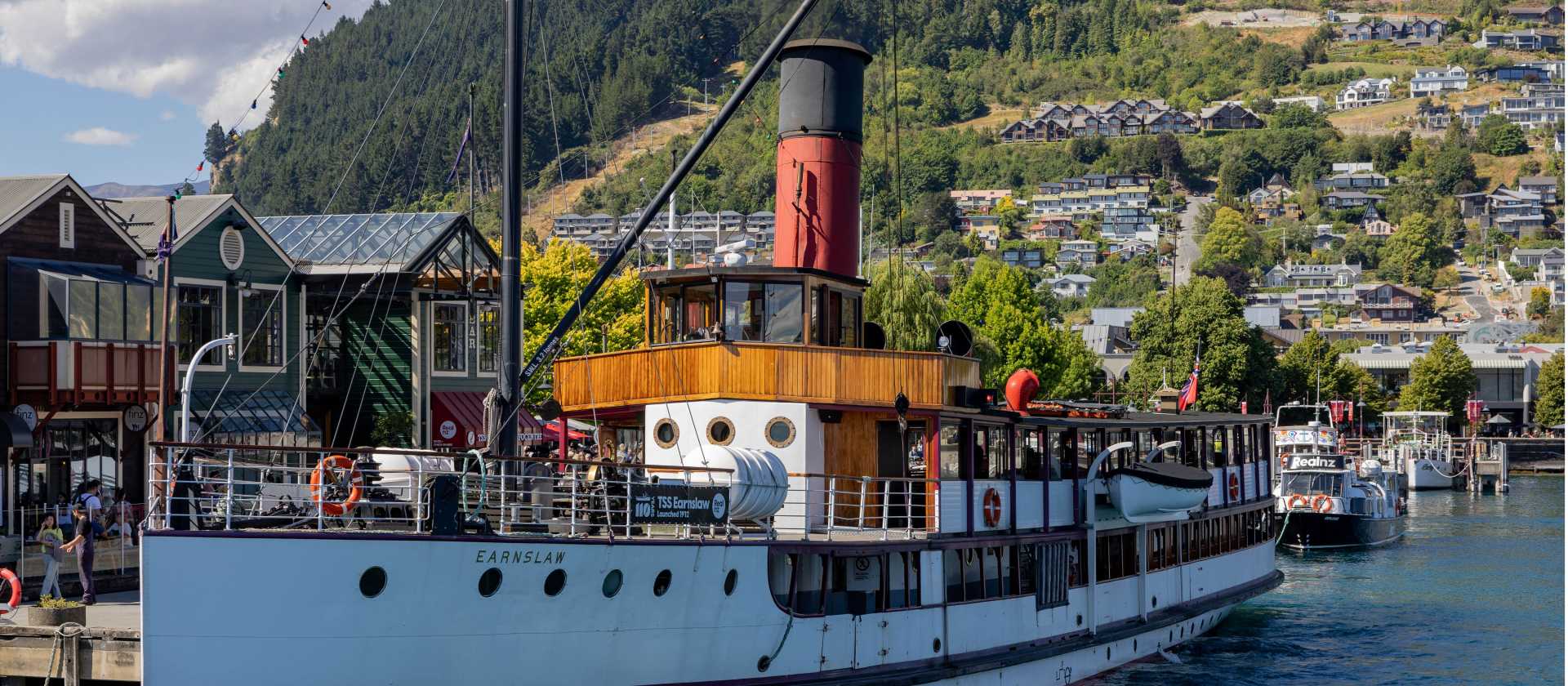 The TSS Earnslaw, a twin-screw steamship, also known as the "Lady of the Lake," that operates on Lake Wakatipu in Aotearoa New Zealand. | Izzi Barton