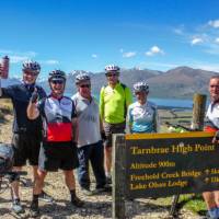 Cyclists at the top of the Tarnbrae High Point | Ross Dunn