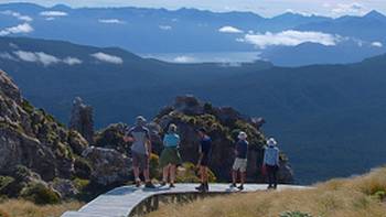 Views towards the Southern Alps on the Hump Ridge track