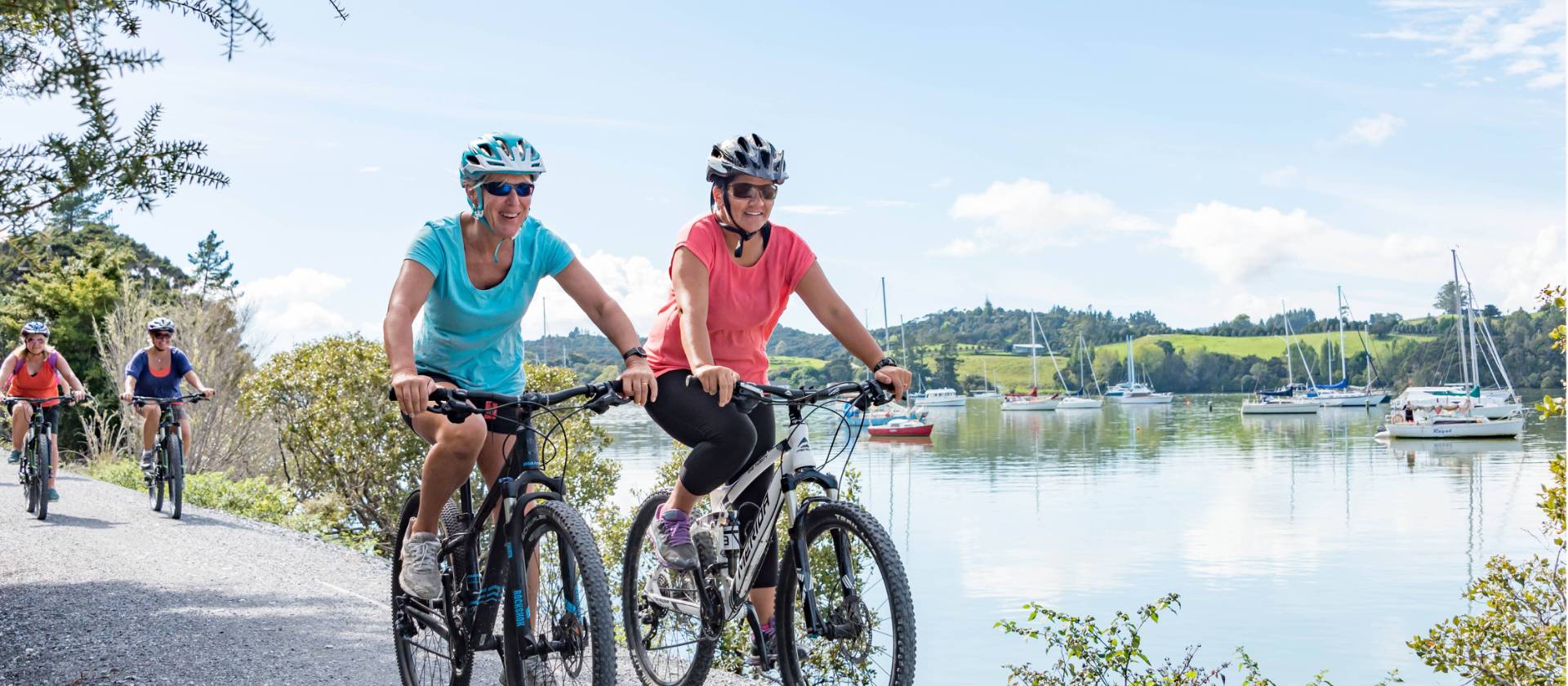 Cycling the easy trails next to the harbour | Ruth Lawton Photography