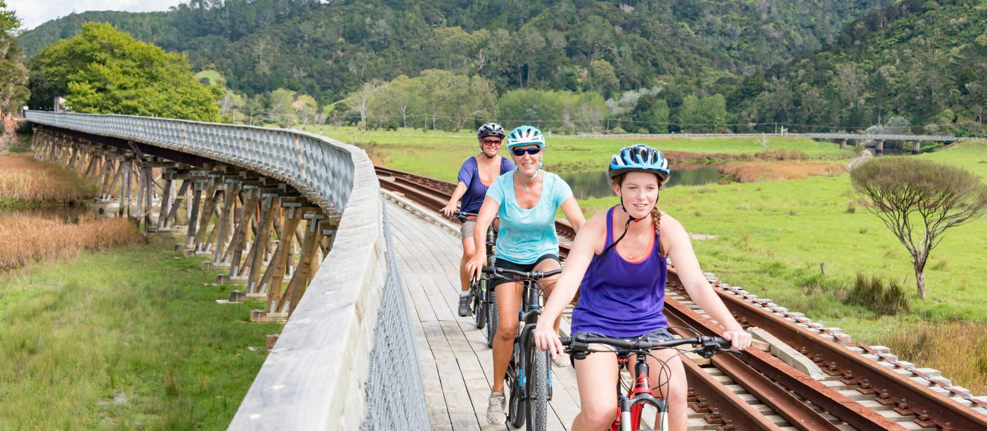 Cross the beautifully restored bridge on the Twin Coast Cycle Trail | Ruth Lawton Photography