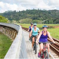 Cross the beautifully restored bridge on the Twin Coast Cycle Trail | Ruth Lawton Photography