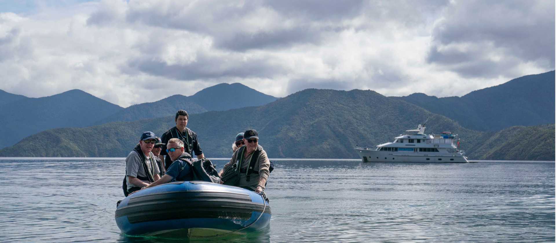 Zodiac cruising near Blumine Island | Fiona Wardle