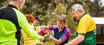 We take regular stops on the trail to refuel | Lachlan Gardiner